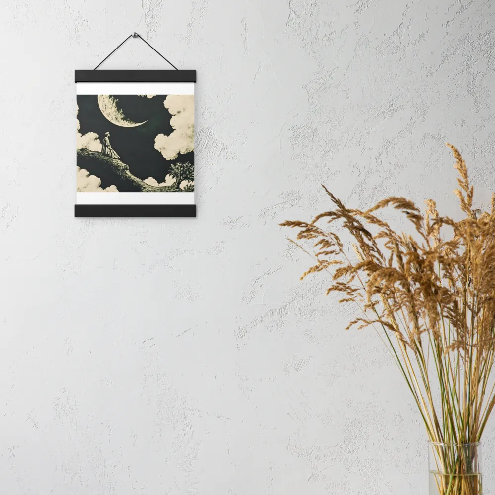 Whispers of the Moon | Poster With Black Wood Hanger | 8″×10″