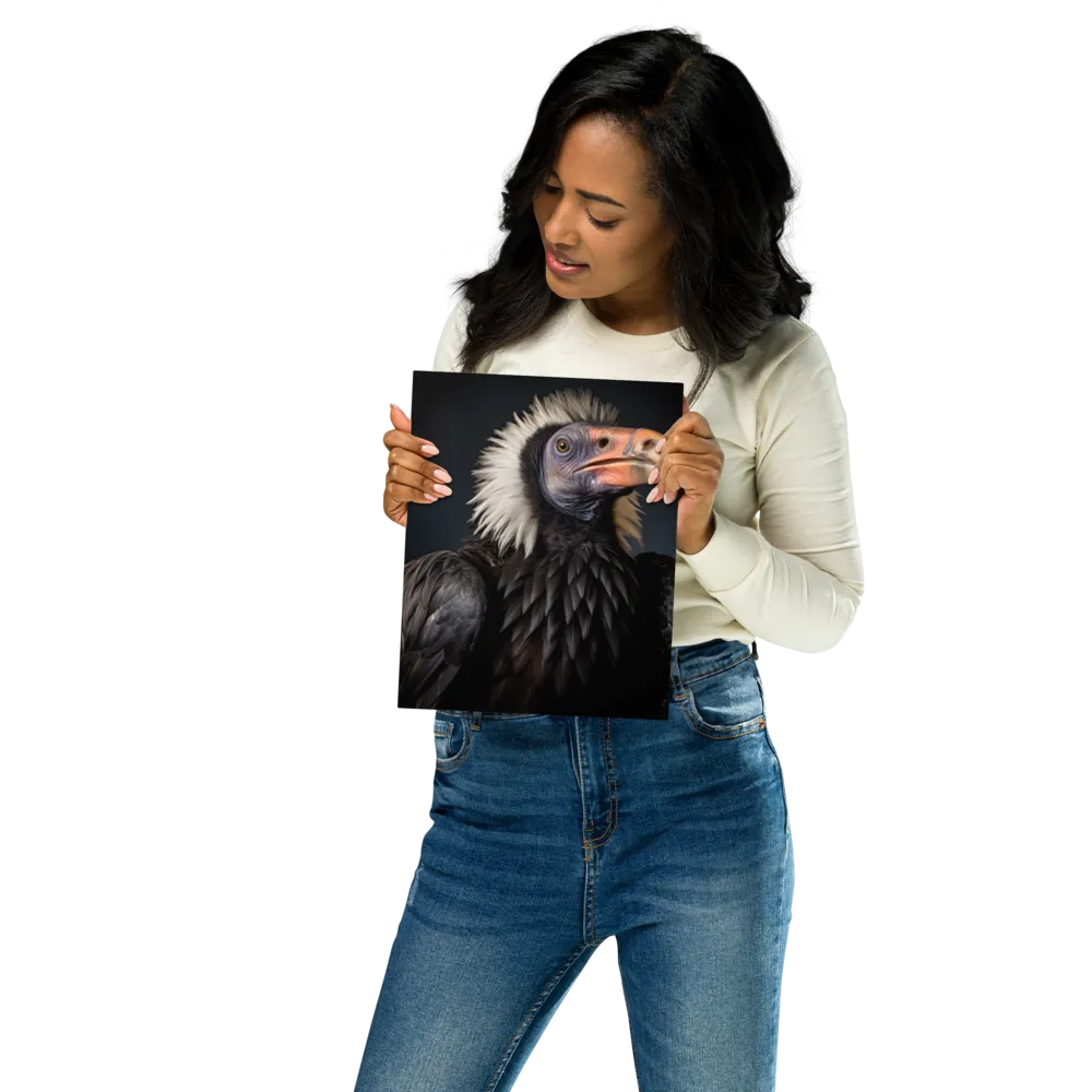 Majestic Vulture Portrait | Metal Print | 8″×10″