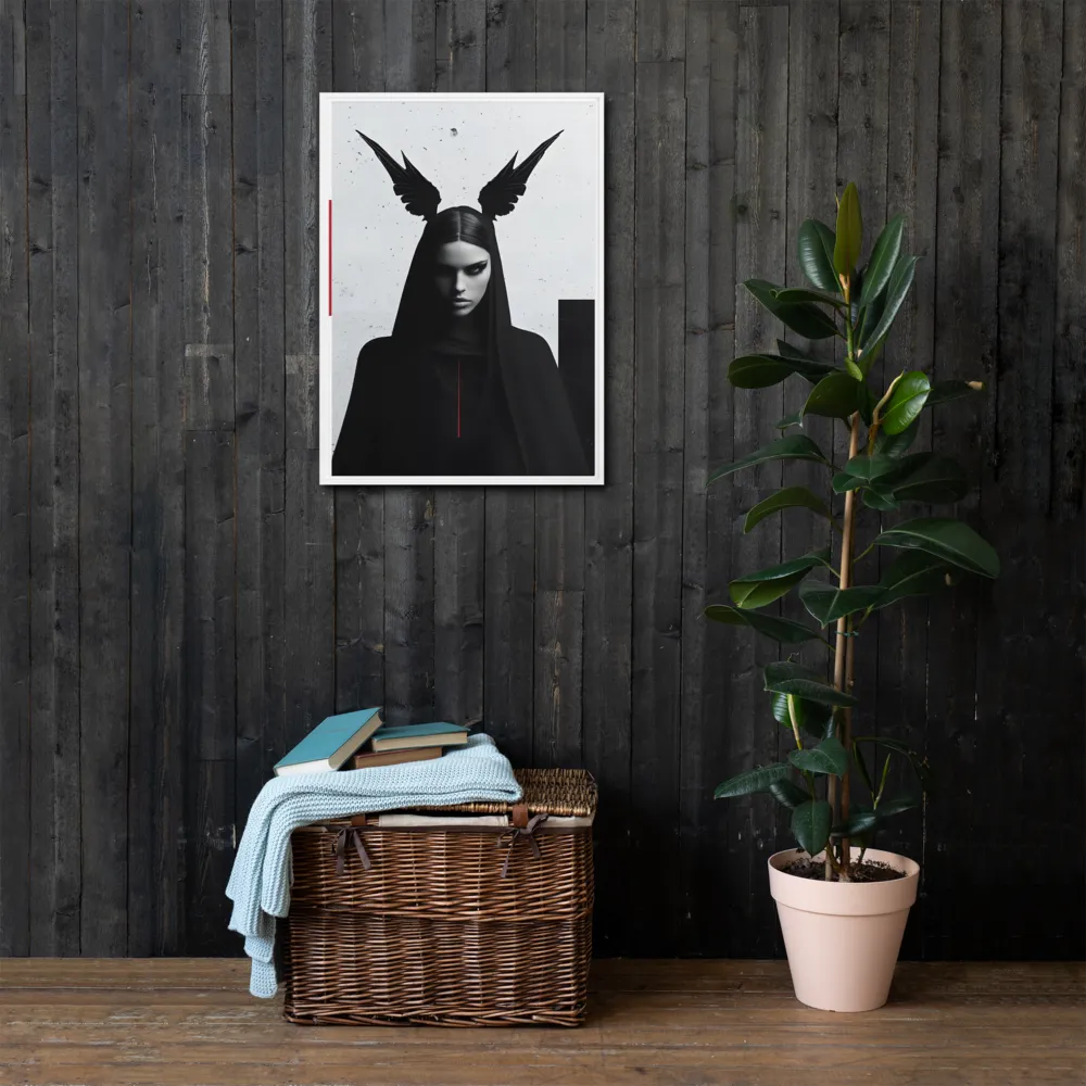 Whispers of Darkness | Canvas with White Frame | 20″×28″