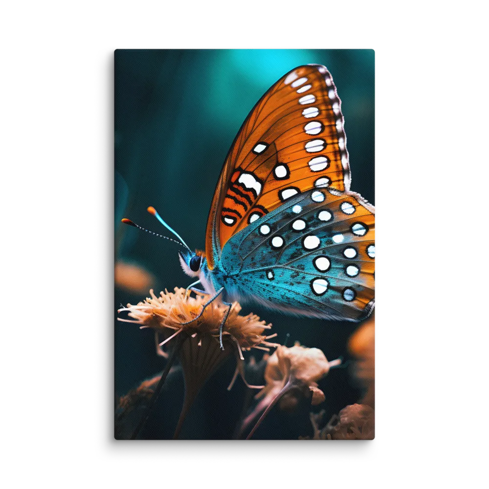 Whispers of Color: The Butterfly's Embrace | Canvas | 8″×12″