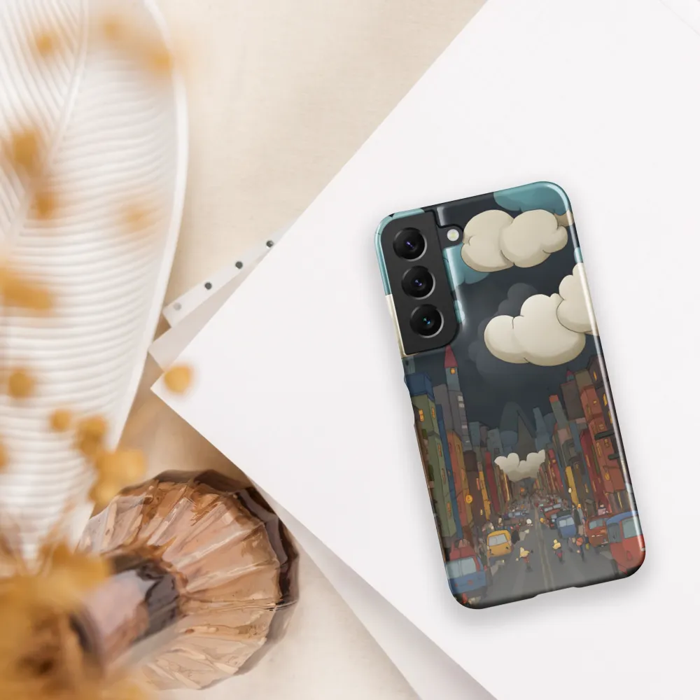 Urban Symphony: A City Awakens at Dusk | Phone Case |  S22 | Snap Case | Glossy