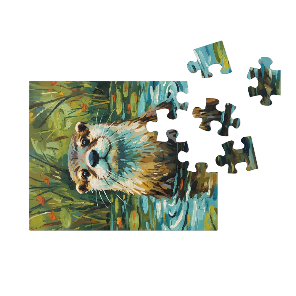 Curious Otter 
 Jigsaw Puzzle in Tin Box