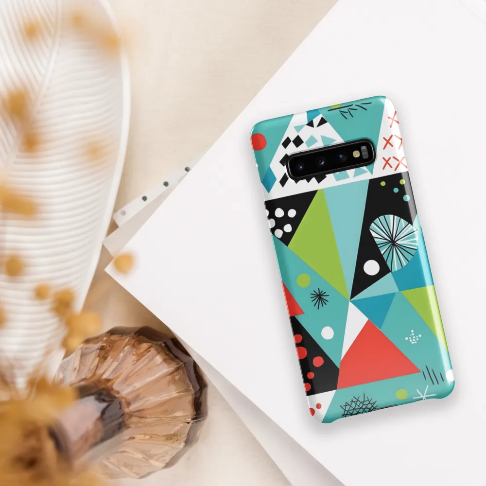 Playful Geometric Harmony | Phone Case |  S10 Plus | Snap Case | Glossy