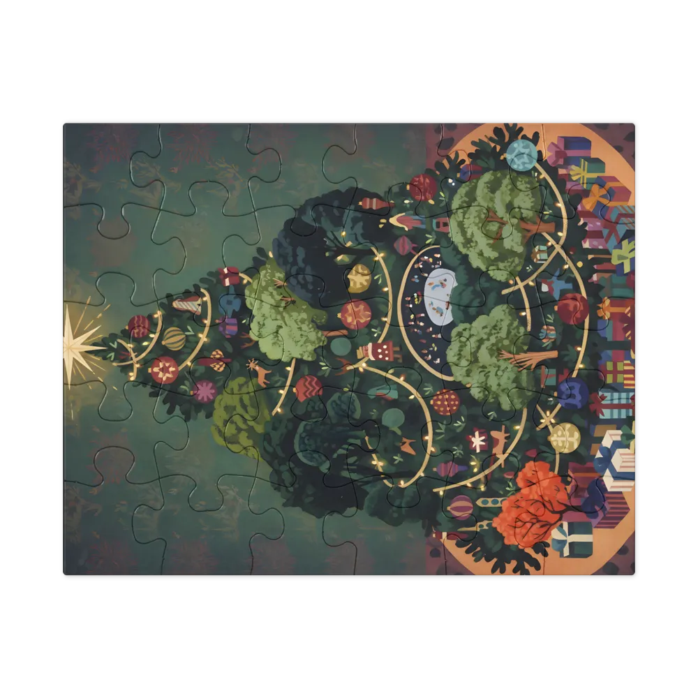 Woodland Christmas Tree 
 Jigsaw Puzzle in Tin Box