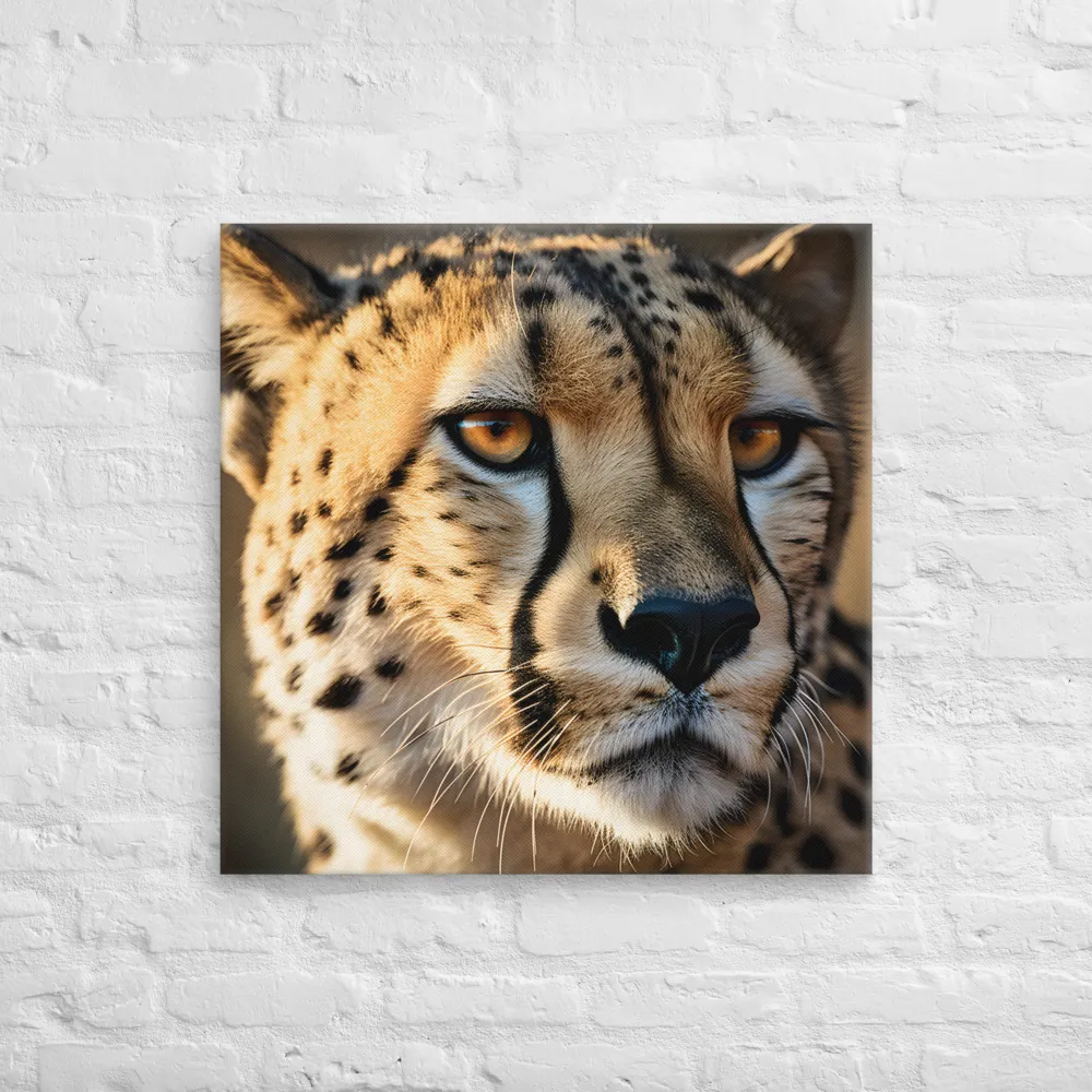 The Intense Gaze of the Cheetah | Canvas | 28″×28″