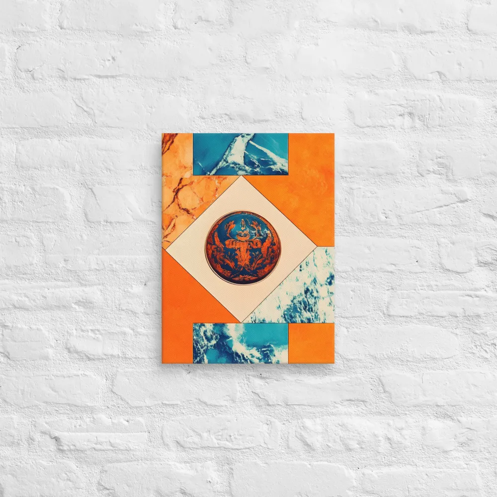 Harmonious Encounters: Abstract Geometry | Canvas | 12″×16″