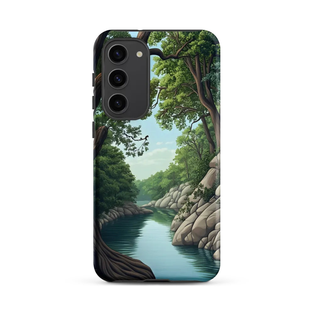 Tranquil Reflections: A Serene River Landscape