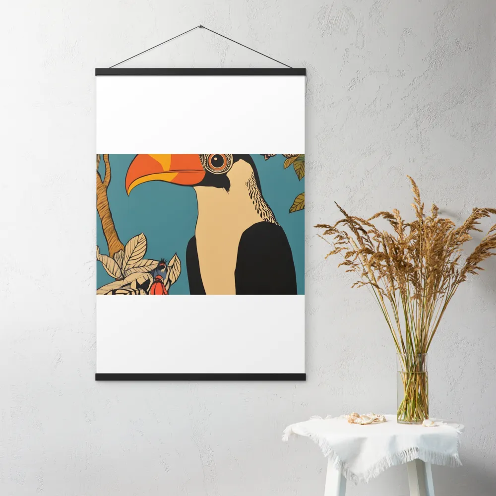 Tropical Majesty: The Toucan at Rest | Poster With Black Wood Hanger | 24″×36″