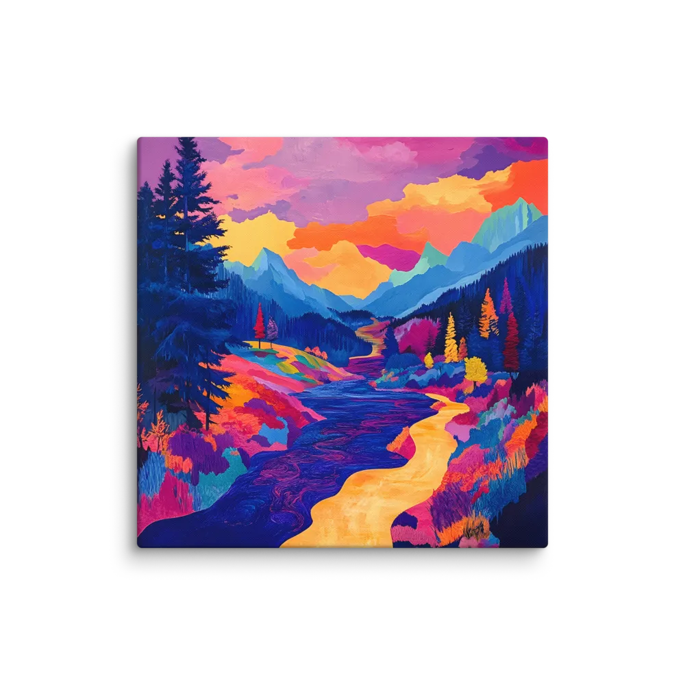 Radiant Serenity: A Surreal Landscape | Canvas | 32″×32″