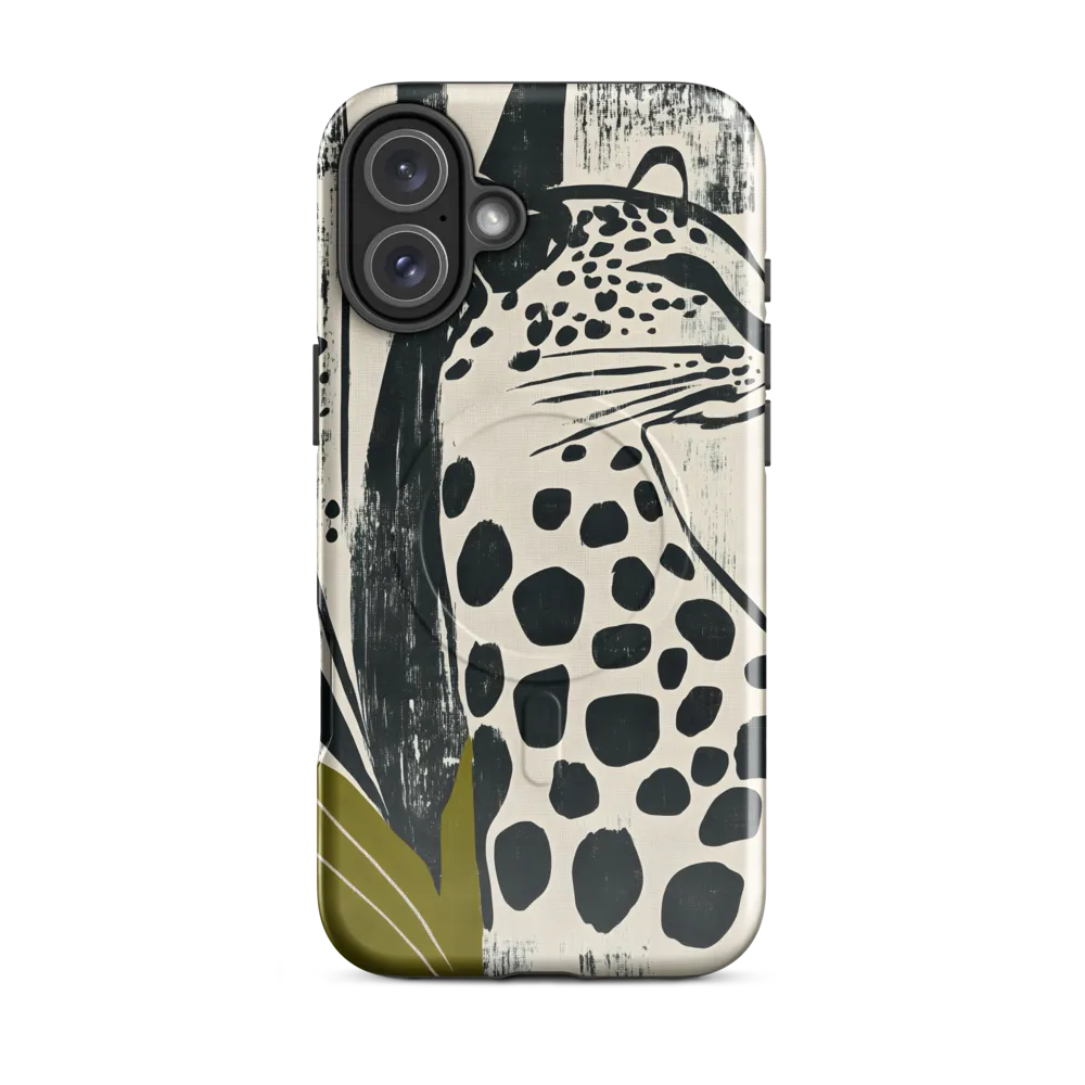 Leopard in Silhouette: A Modern Appeal | Phone Case |  16 Plus | MagSafe® Tough Case | Glossy