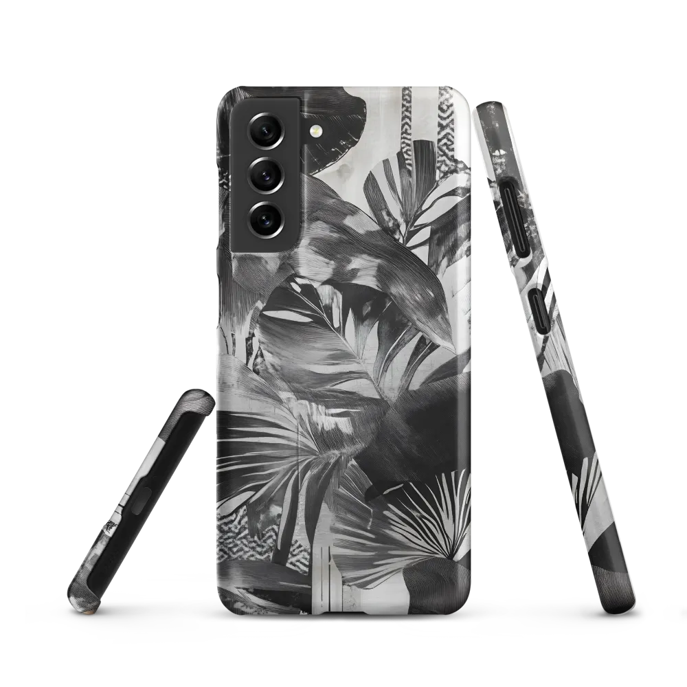 Monochrome Serenity in Tropical Foliage