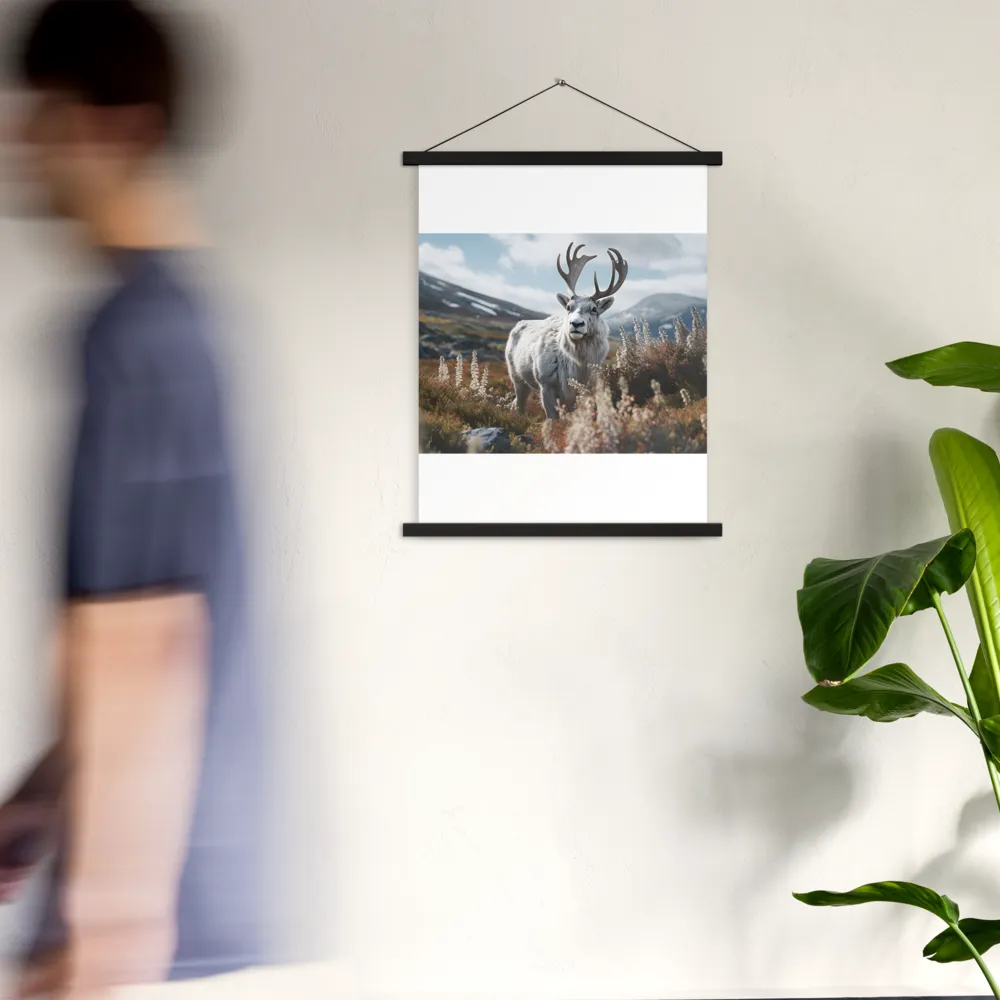 Majestic Harmony: The Reindeer in Nature | Poster With Black Wood Hanger | 18″×24″