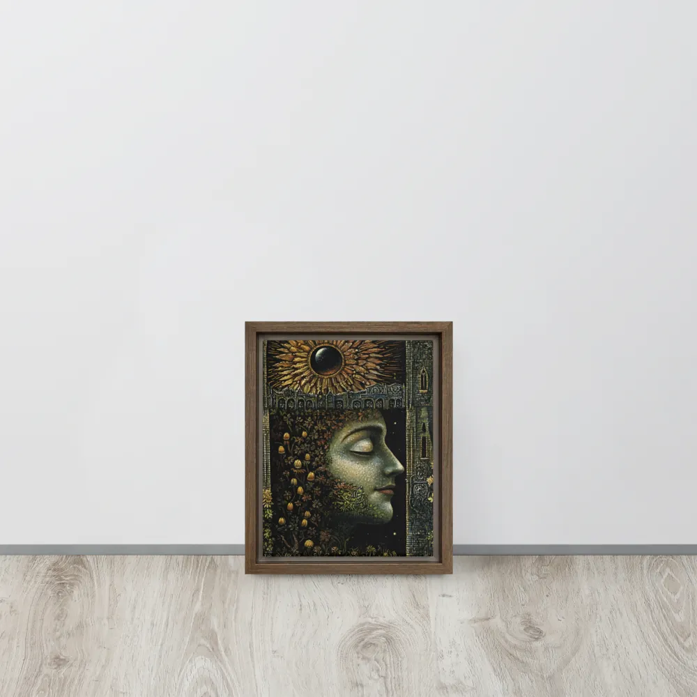 Nature’s Embrace: The Infinite Connection | Canvas with Brown Frame | 8″×10″