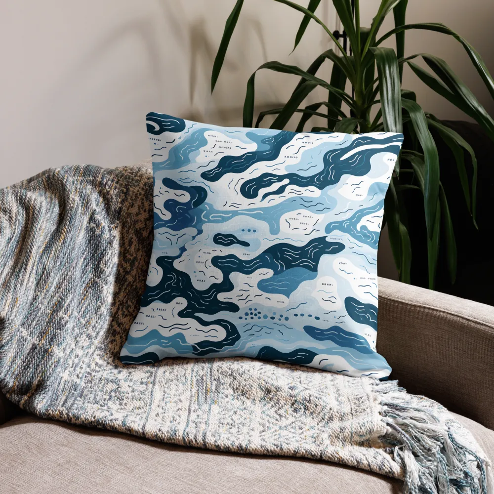 Flowing Waters: An Abstract Journey | Pillow & Pillow Case | Multiple Sizes