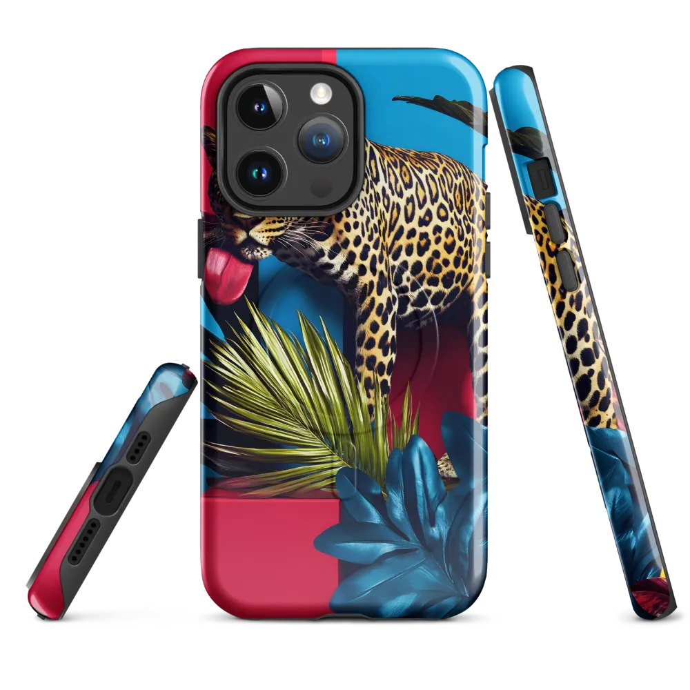 Playful Leopard in Vibrant Paradise