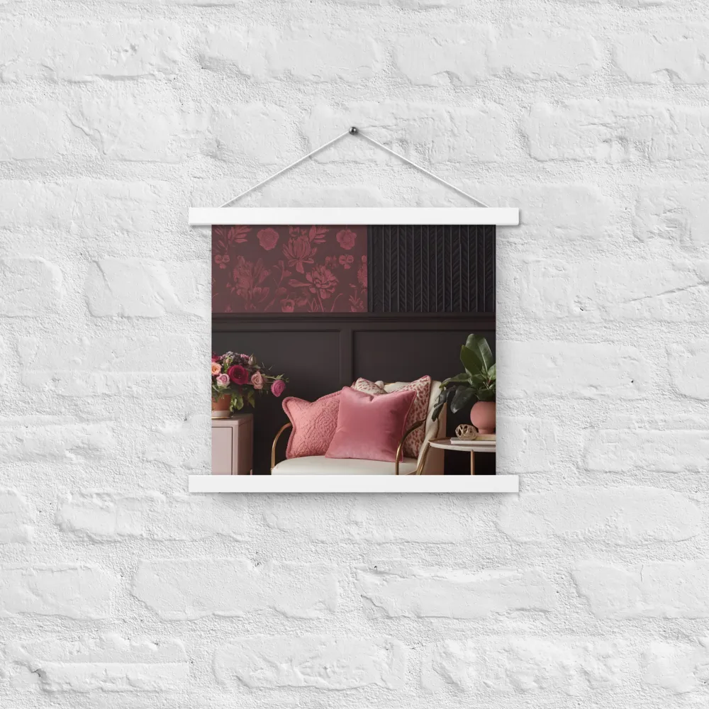 Elegance in Contrast: A Modern Interior Design | Poster With White Wood Hanger | 14″×14″