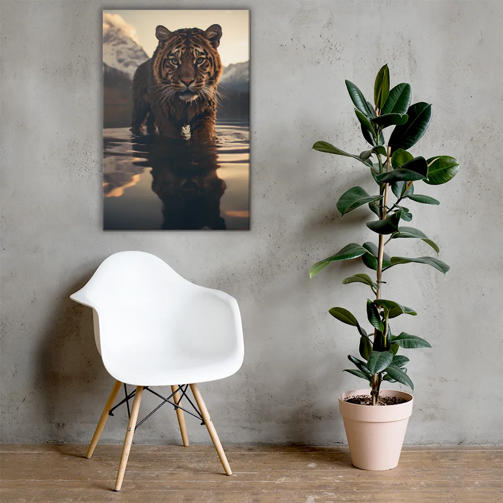 Majestic Reflection: The Tiger's Domain