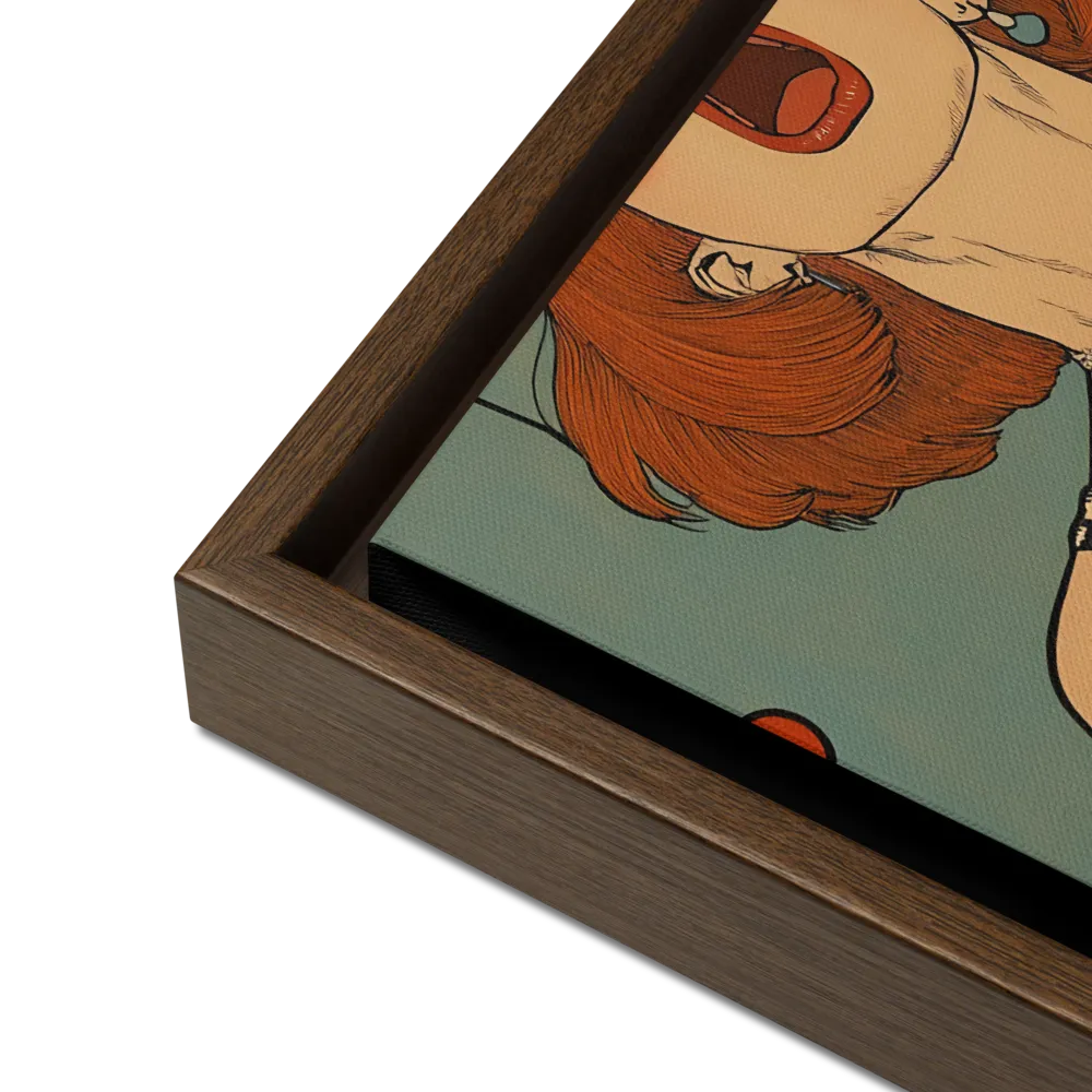 Awakening Expression | Canvas with Brown Frame | 16″×16″