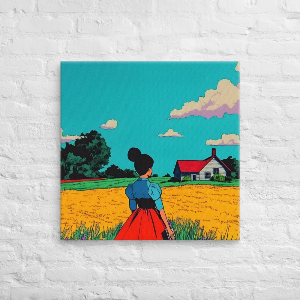 Whispers of a Sunlit Meadow | Canvas | 28″×28″