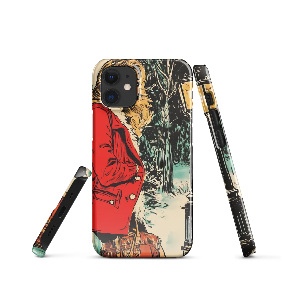 Winter Glamour in Red | Phone Case |  12 Mini | Snap Case | Glossy