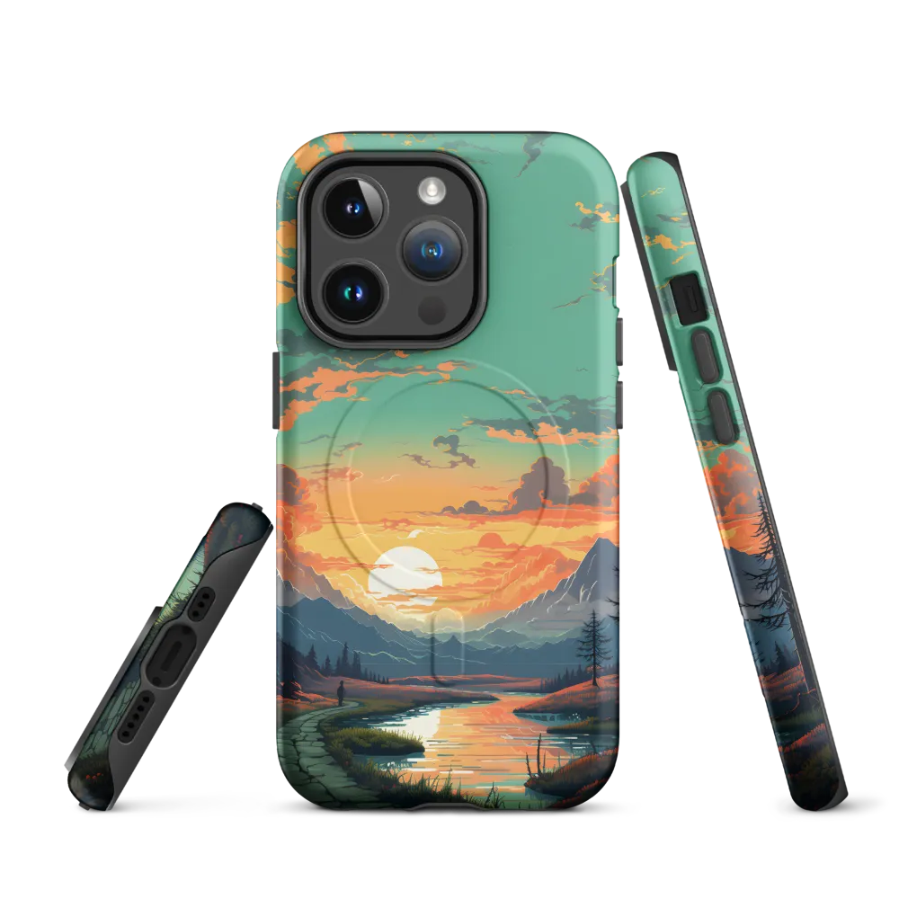 Tranquil Sunset Over the Majestic Mountains