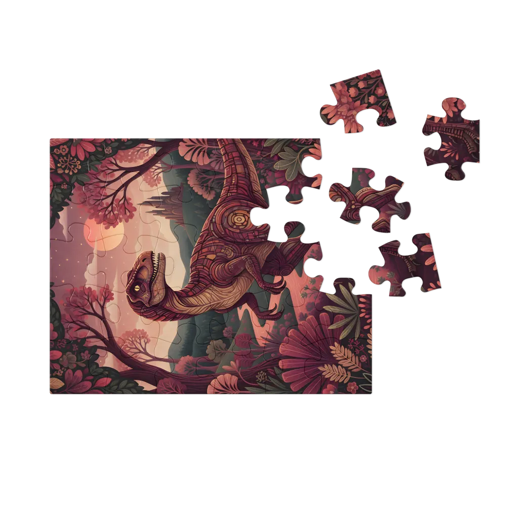 Ornate Raptor at Dusk 
 Jigsaw Puzzle in Tin Box