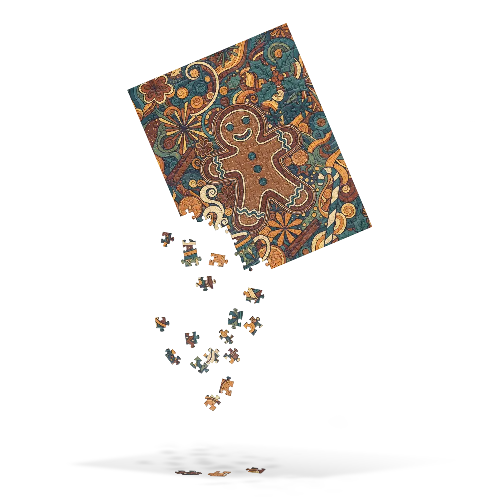 Gingerbread Cookie Pattern 
 Jigsaw Puzzle