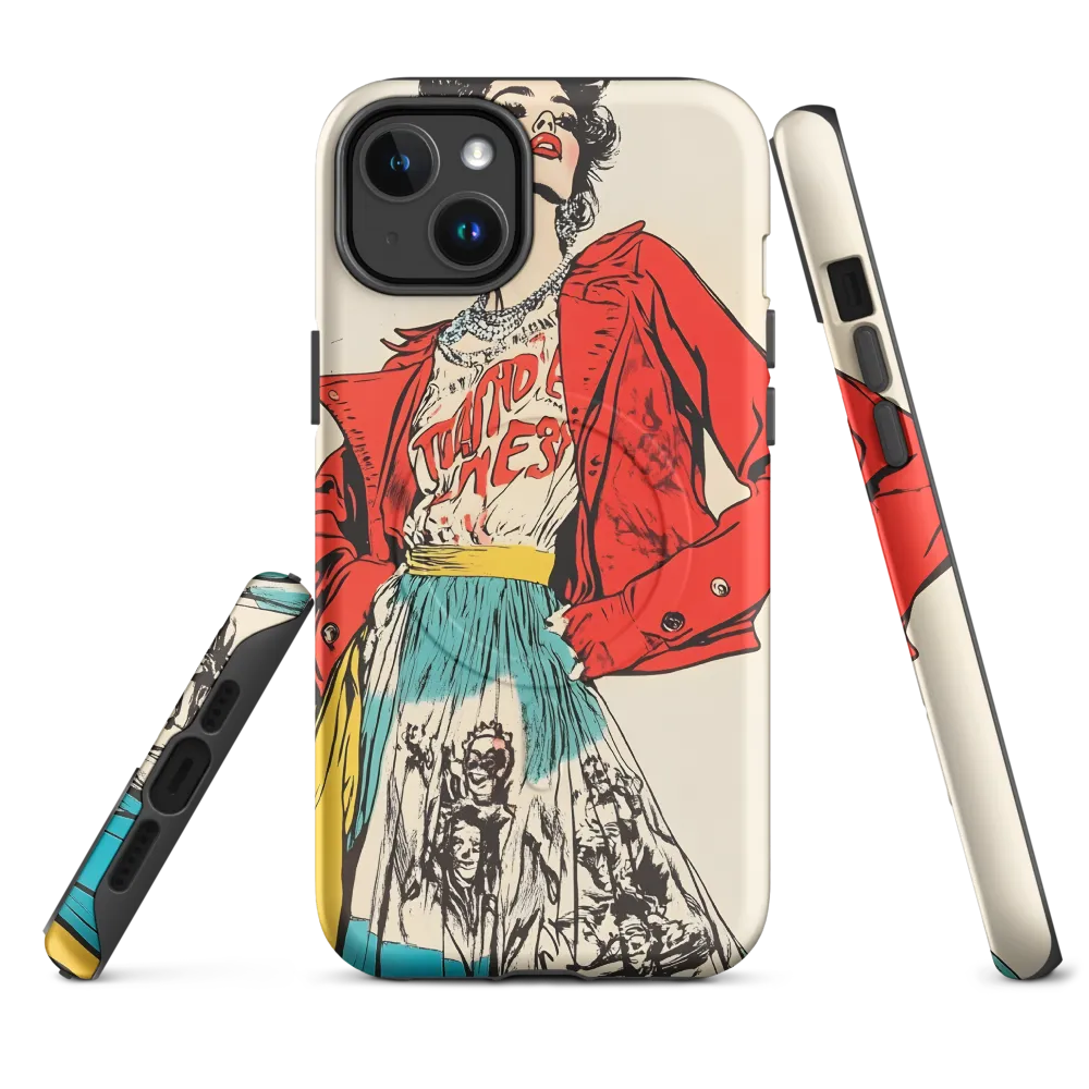 Vibrant Elegance: A Pop Art Fashion Statement | Phone Case |  14 Plus | MagSafe® Tough Case | Matte
