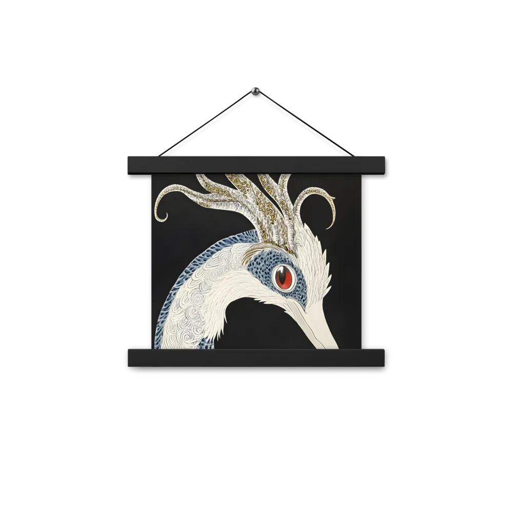 Elegance of the Majestic Peacock | Poster With Black Wood Hanger | 10″×10″