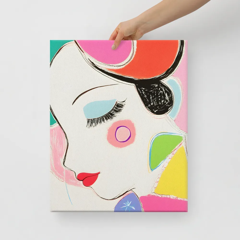 Whimsical Portrait in Colorful Abstraction | Canvas | 16″×20″