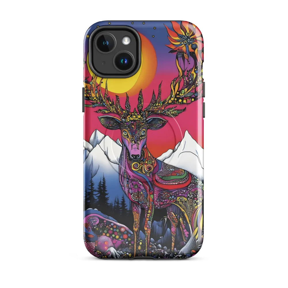 Mystical Majesty of the Psychedelic Deer | Phone Case |  14 Plus | MagSafe® Tough Case | Glossy
