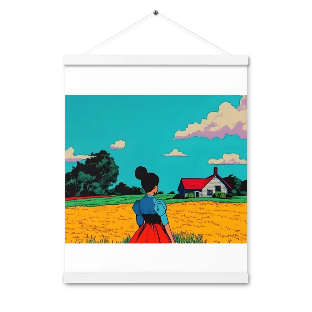 Whispers of a Sunlit Meadow | Poster With White Wood Hanger | 16″×20″