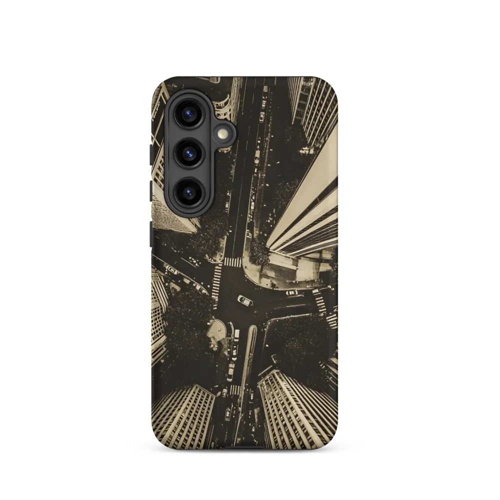 Urban Symphony: Aerial Perspective of City Life | Phone Case |  S24 | Tough Case | Matte
