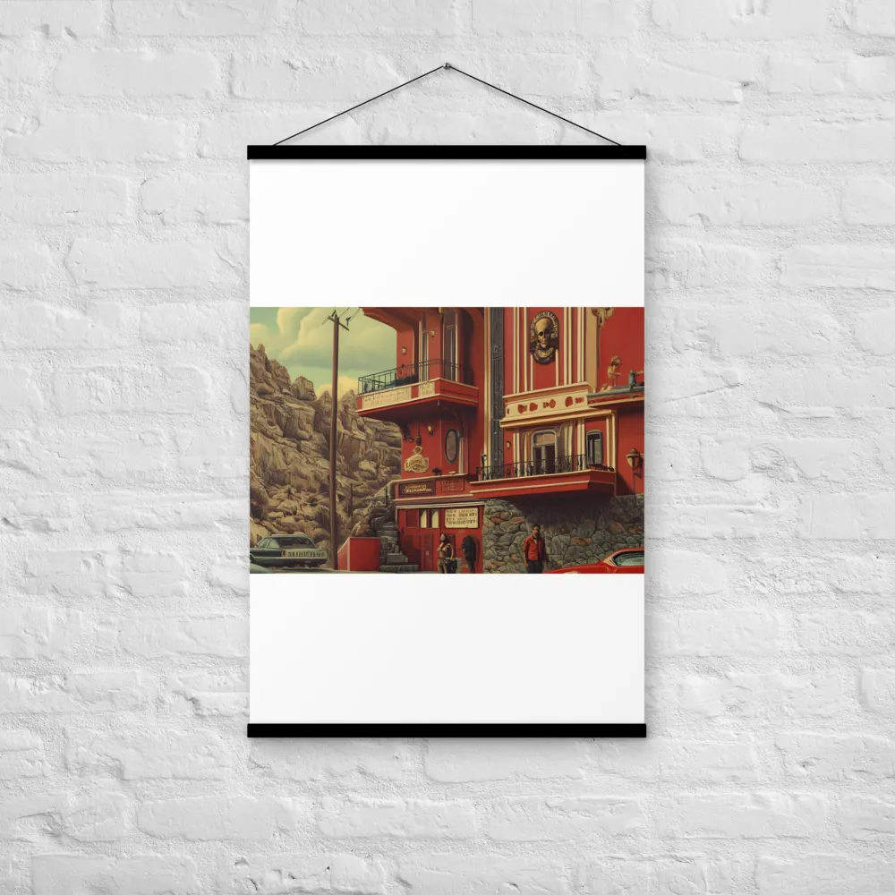 Retro Urban Dreamscape | Poster With Black Wood Hanger | 24″×36″