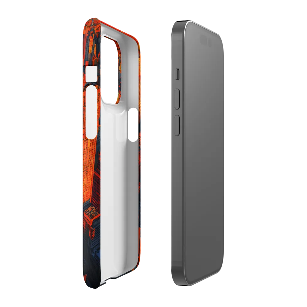Urban Dawn: A Digital Ode to Skyscrapers | Phone Case |  14 Pro | Snap Case | Matte