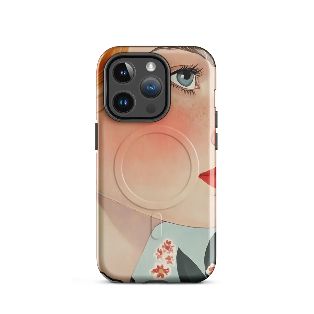 Serene Portrait of a Woman | Phone Case |  14 Pro | MagSafe® Tough Case | Glossy
