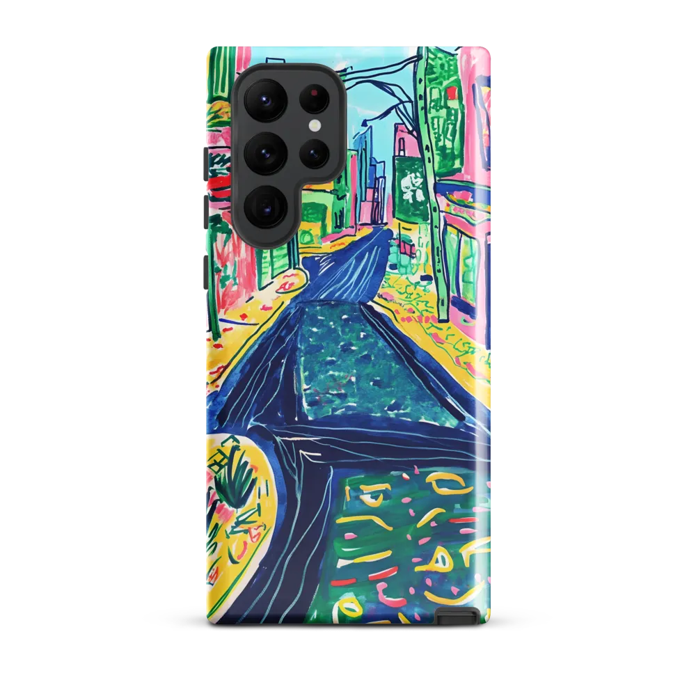 Dreamy Street in Vibrant Hues