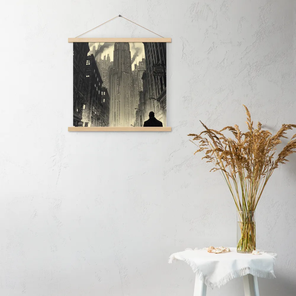 Echoes of the City | Poster With Oak Wood Hanger | 18″×18″