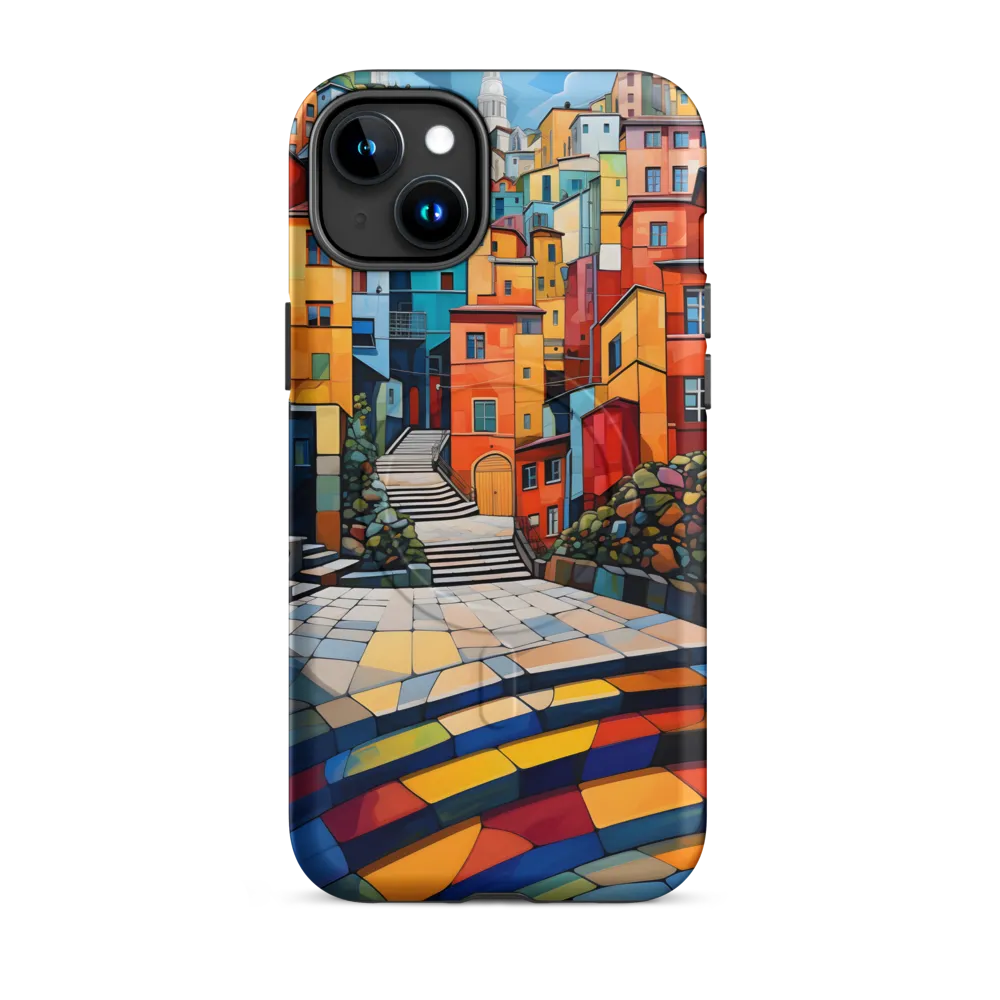 Vibrant Village: A Cubist Journey