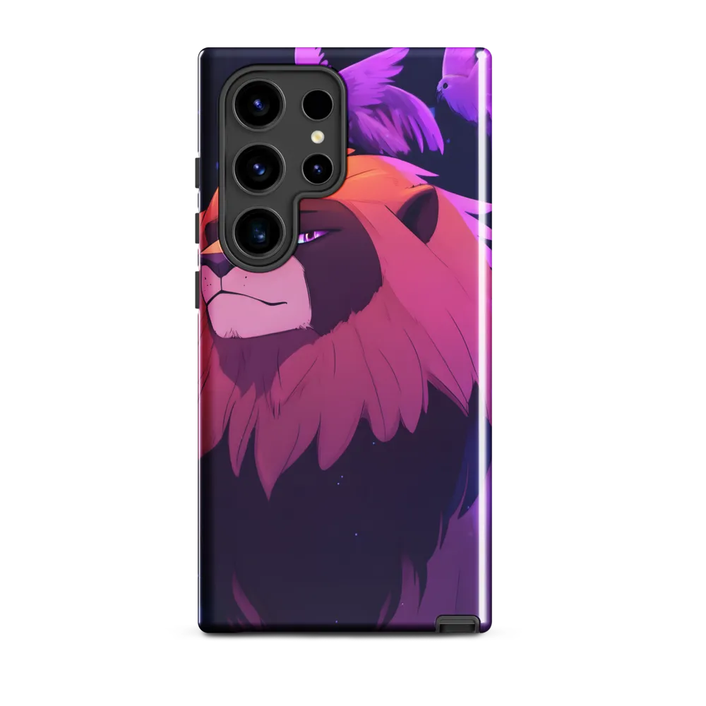 Regal Serenity: The Majestic Lion | Phone Case |  S24 Ultra | Tough Case | Glossy