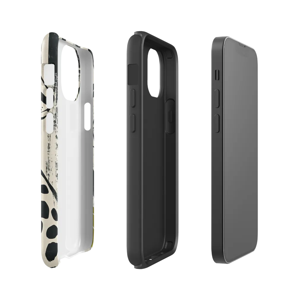 Leopard in Silhouette: A Modern Appeal | Phone Case |  13 mini | Tough Case | Glossy