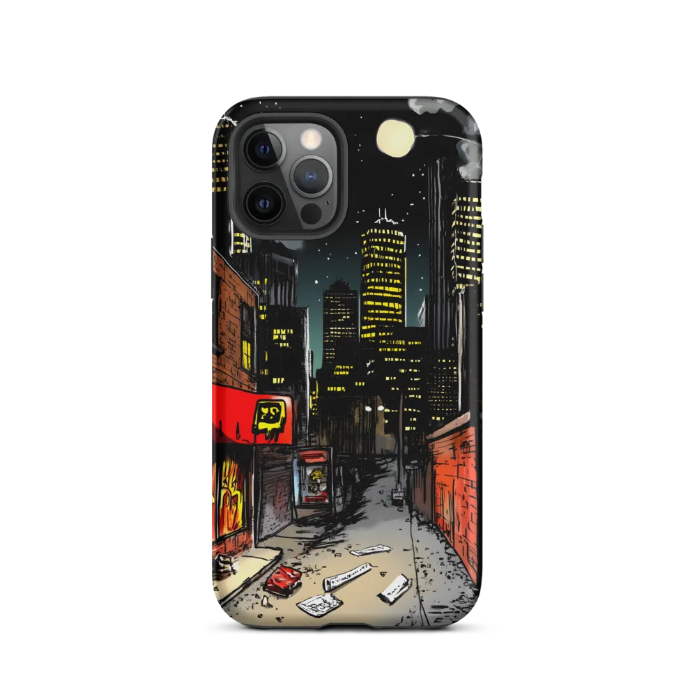 Nocturnal Cityscape: The Hidden Alley | Phone Case |  12 Pro | Tough Case | Matte