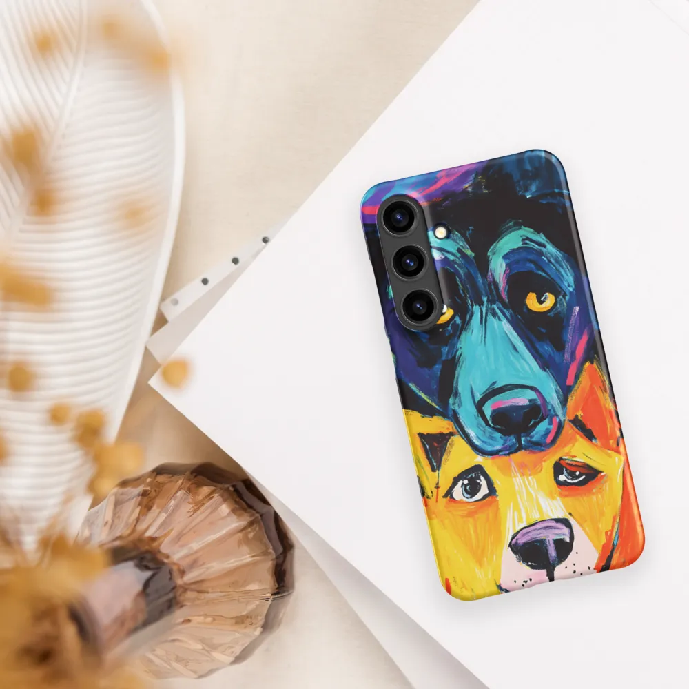 Vibrant Companions: An Expression of Canine Spirit | Phone Case |  S24 Plus | Snap Case | Matte