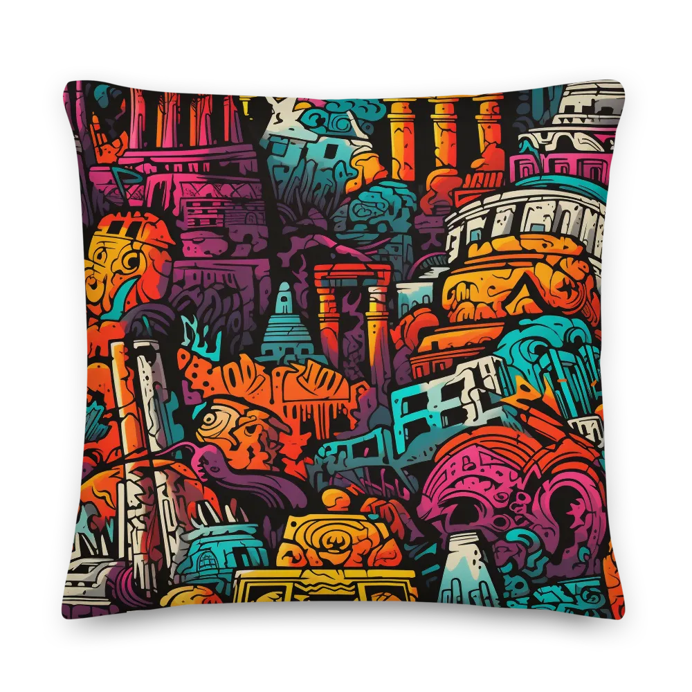 Vibrant Urban Surrealism | Pillow & Pillow Case | Multiple Sizes