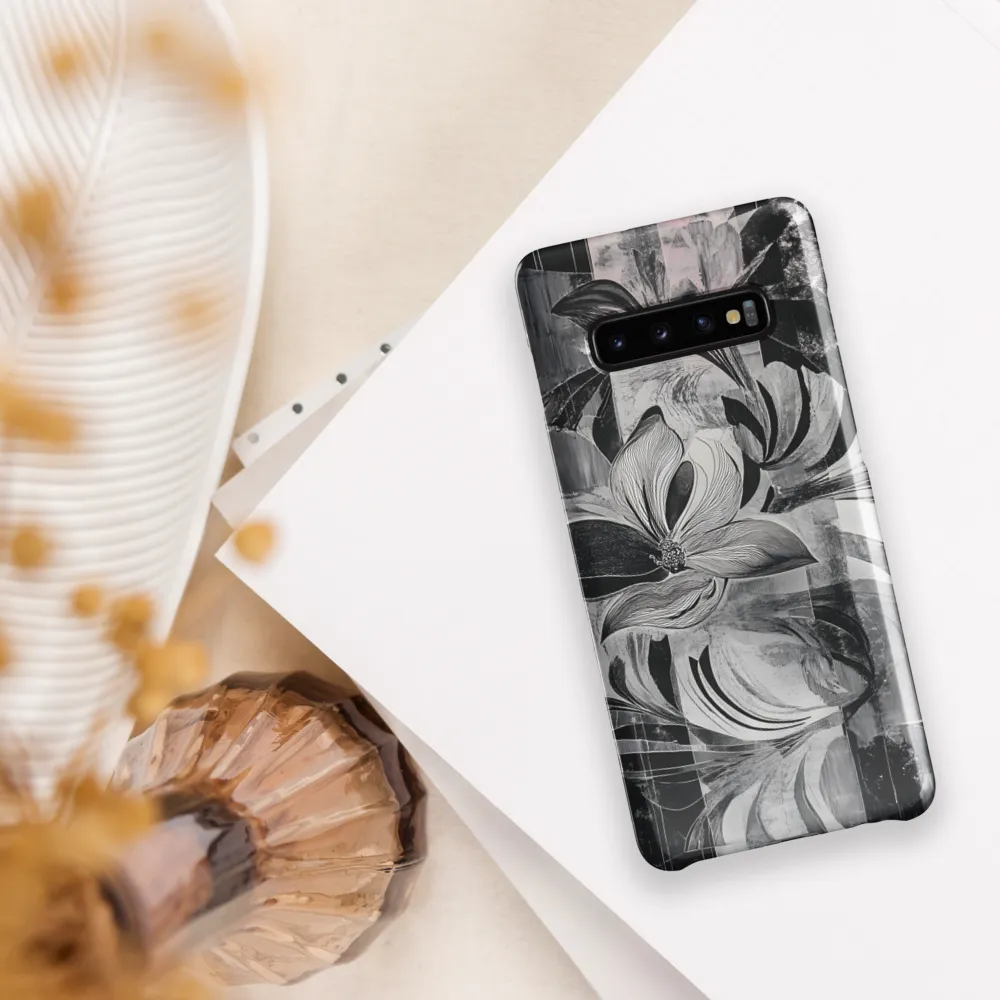 Floral Fusion in Monochrome | Phone Case |  S10 Plus | Snap Case | Glossy