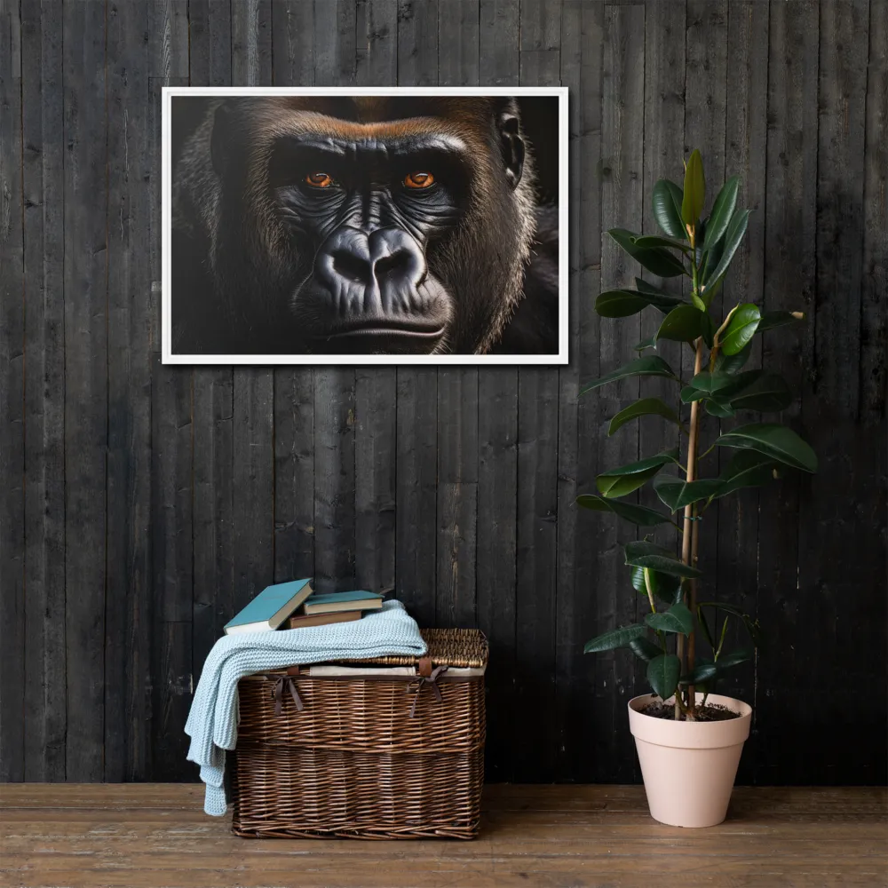 Majestic Gaze | Canvas with White Frame | 24″×36″