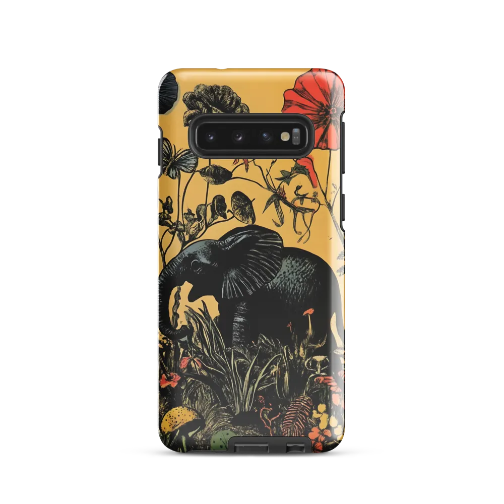 Floral Majesty: The Elephant's Sanctuary | Phone Case |  S10 | Tough Case | Glossy