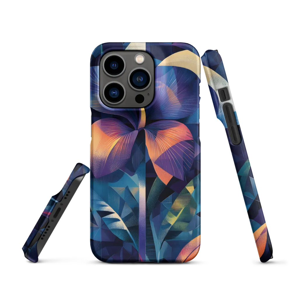 Iridescent Orchid in Geometric Night