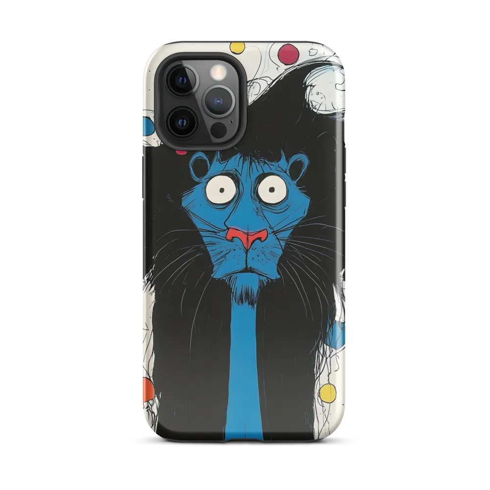 Whimsical Blue Lion