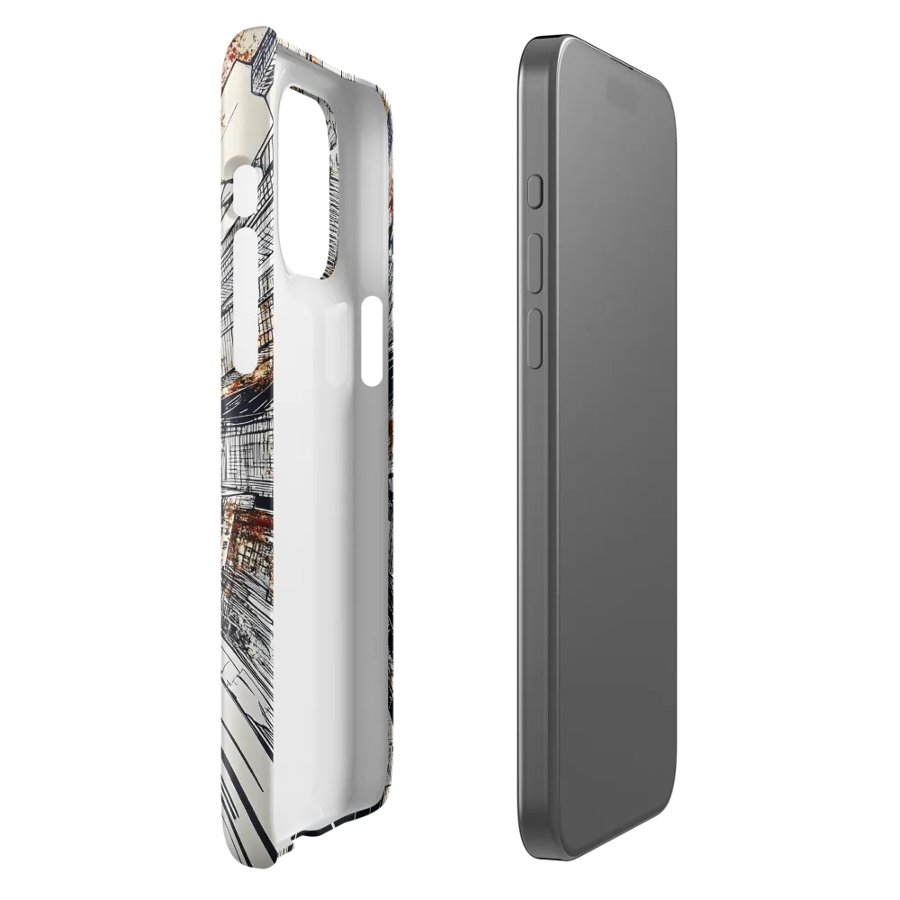 Urban Symphony: Aerial View of Life | Phone Case |  15 Pro Max | Snap Case | Glossy